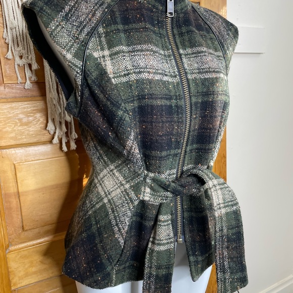 CAbi Plaid Vest - Brown and Gray - Picture 12 of 16